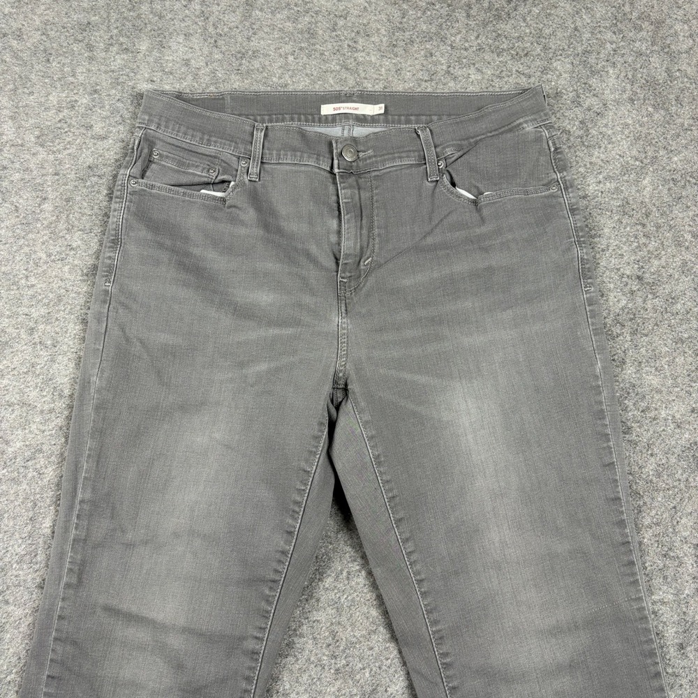 Levi's 505 Straight Jeans Women Size 31 Grey Denim Classic Casual Outdoor Preppy